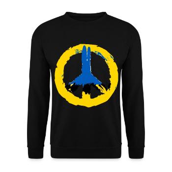 Ukraine Peace - Unisex Sweatshirt - black - Front - Alina (178cm) & Michal (187cm)