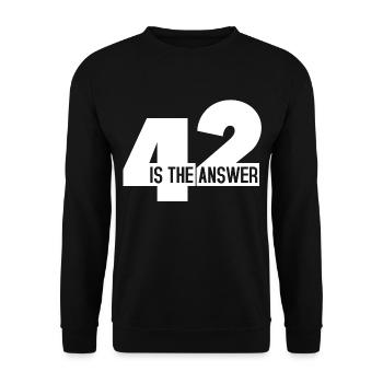 42 - Unisex Sweatshirt - black - Front - Alina (178cm) & Michal (187cm)