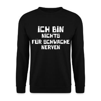 I am not for the faint hearted naughty gift - Unisex Sweatshirt - black - Front - Alina (178cm) & Michal (187cm)