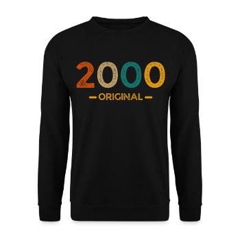2000 Original - Unisex Pullover - Schwarz - Vorne - Alina (178cm) & Michal (187cm)
