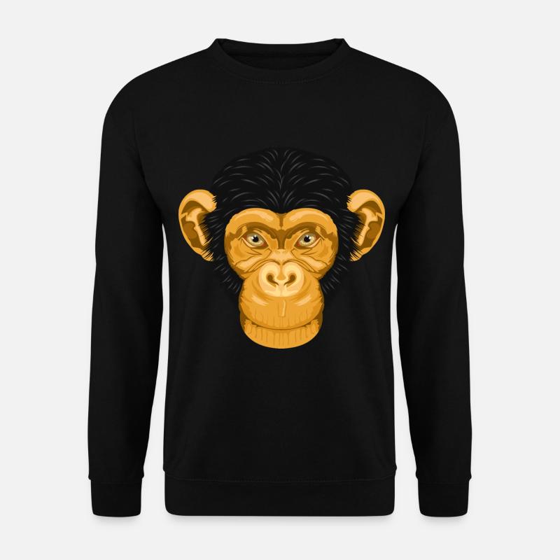 Monkey Chimpanzee Monkey - Unisex Sweatshirt - black