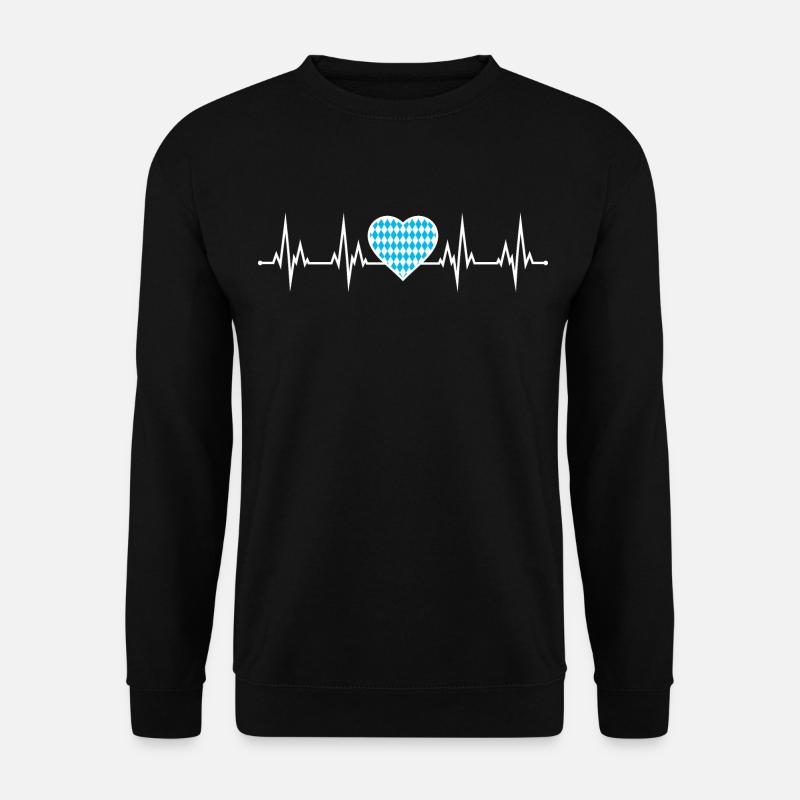 Bayern Herzschlag EKG - Unisex Pullover - Schwarz