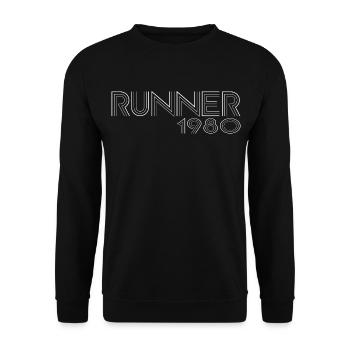 Runner - Unisex Sweatshirt - black - Front - Alina (178cm) & Michal (187cm)