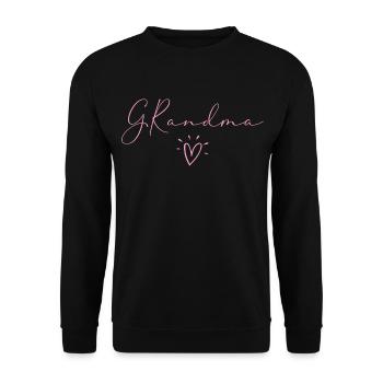 Grandma. - Unisex Sweatshirt - black - Front - Alina (178cm) & Michal (187cm)