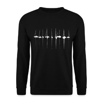 Navires Bateaux Marina - Sweat-shirt Unisexe - noir - Devant - Alina (178cm) & Michal (187cm)