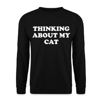 Penser à mon chat - Sweat-shirt Unisexe - noir - Devant - Alina (178cm) & Michal (187cm)