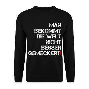 World Better Dissent Funny Saying Naughty Gift - Unisex Sweatshirt - black - Front - Alina (178cm) & Michal (187cm)