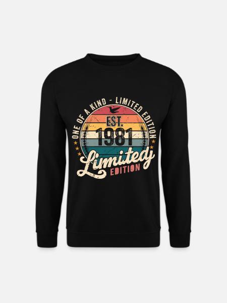 geburtstagsgeschenk 1981 Jahrgang 1981 Retro 1981 - Unisex Pullover - Schwarz