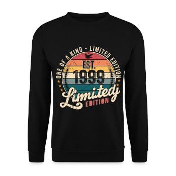 Birthday Gift 1999 Vintage 1999 Retro 1999 - Unisex Sweatshirt - black - Front - Alina (178cm) & Michal (187cm)