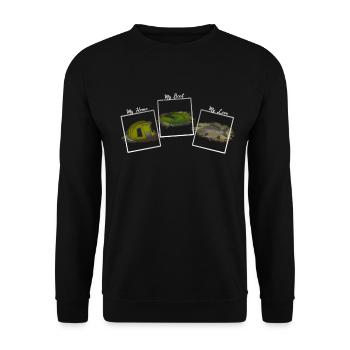 Funny carp angler gift carp fishing - Unisex Sweatshirt - black - Front - Alina (178cm) & Michal (187cm)