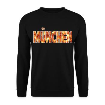 Munich - Unisex Sweatshirt - black - Front - Alina (178cm) & Michal (187cm)