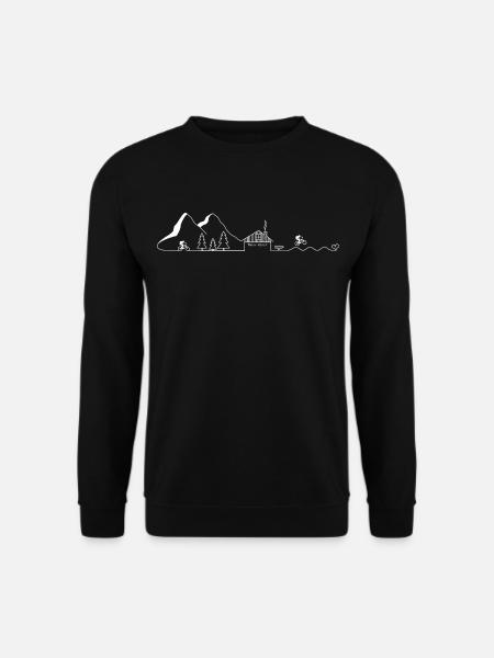 mtb Mountainbike Mountainbiker Fahrrad - Unisex Pullover - Schwarz