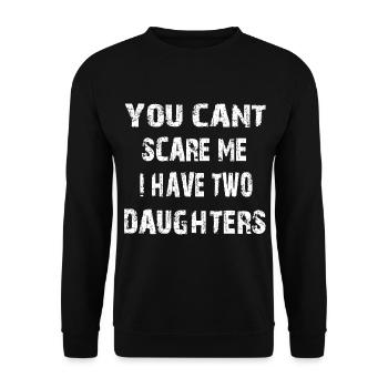 Best Father Papa Father Daughter Papi Dad Love Hero - Unisex Sweatshirt - black - Front - Alina (178cm) & Michal (187cm)