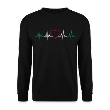 Battement de coeur Italie - Sweat-shirt Unisexe - noir - Devant - Alina (178cm) & Michal (187cm)