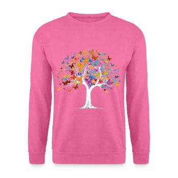 Arbre papillon - Nature Arbres Papillons - Sweat-shirt Unisexe - rose - Devant
