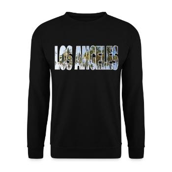 Los Angeles - Sweat-shirt Unisexe - noir - Devant - Alina (178cm) & Michal (187cm)