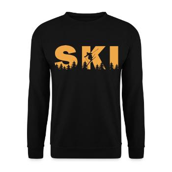 Ski. Ski Winter Sports - Unisex Sweatshirt - black - Front - Alina (178cm) & Michal (187cm)