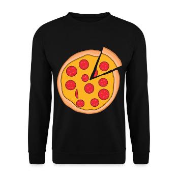 Pizza - Unisex Pullover - Schwarz - Vorne - Alina (178cm) & Michal (187cm)
