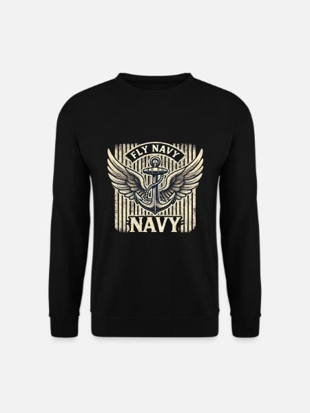 Fly Navy Marineflieger - Unisex Pullover - Schwarz