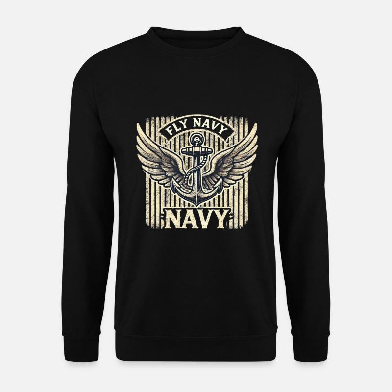 Fly Navy Marineflieger - Unisex Pullover - Schwarz