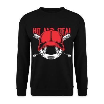 base-ball - Sweat-shirt Unisexe - noir - Devant - Alina (178cm) & Michal (187cm)