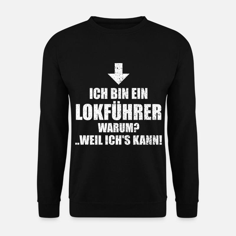 Eisenbahn Modellbahn Lokführer Eisenbahner - Unisex Pullover - Schwarz