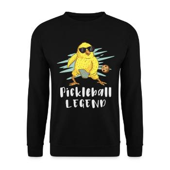 Pickleball Legende - Unisex Pullover - Schwarz - Vorne - Alina (178cm) & Michal (187cm)