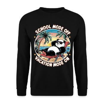 Last day of school Vacation mode on - Unisex Sweatshirt - black - Front - Alina (178cm) & Michal (187cm)