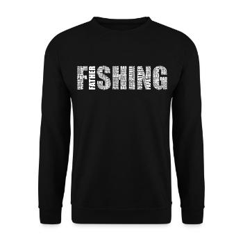 Papa de pêche - cadeau drôle d’amoureux de poissons pour le père - Sweat-shirt Unisexe - noir - Devant - Alina (178cm) & Michal (187cm)