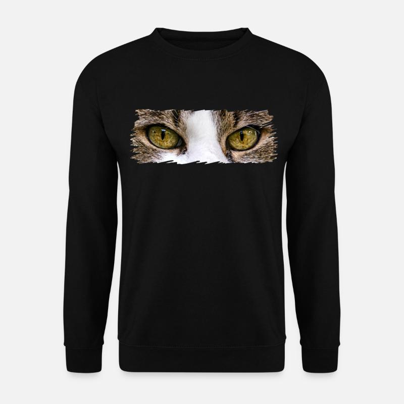 Yeux de chat - Sweat-shirt Unisexe - noir
