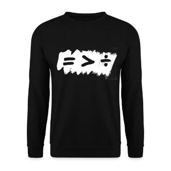 L’égalité est plus grande que le signe de division - Sweat-shirt Unisexe - noir - Devant - Alina (178cm) & Michal (187cm)