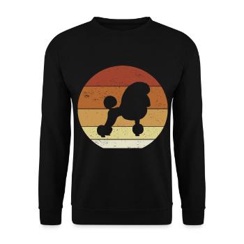 Pudel Geschenk Hund Hunde Zwergpudel Hundebesitzer - Unisex Pullover - Schwarz - Vorne - Alina (178cm) & Michal (187cm)