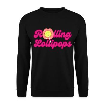 Rolling Lollipops - Unisex Sweatshirt - black - Front - Alina (178cm) & Michal (187cm)