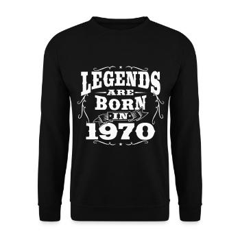 Birthday 1970 50th birthday legend 50 years - Unisex Sweatshirt - black - Front - Alina (178cm) & Michal (187cm)