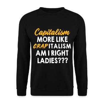 Kommunismus Karl Marx Sozialismus Kapital - Unisex Pullover - Schwarz - Vorne - Alina (178cm) & Michal (187cm)