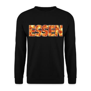 Essen - Unisex Pullover - Schwarz - Vorne - Alina (178cm) & Michal (187cm)