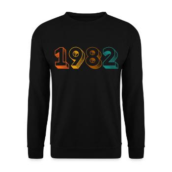 MILLÉSIME 1982 - Sweat-shirt Unisexe - noir - Devant - Alina (178cm) & Michal (187cm)