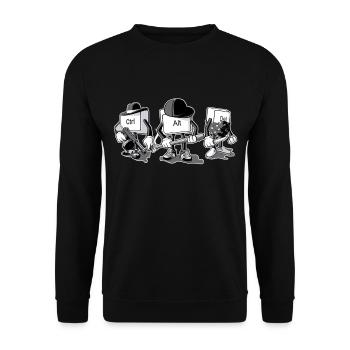 Mafia informatique - Sweat-shirt Unisexe - noir - Devant - Alina (178cm) & Michal (187cm)