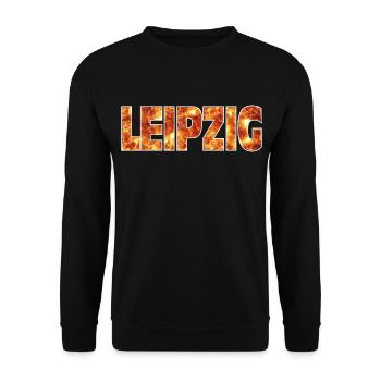 Leipzig - Unisex Pullover - Schwarz - Vorne - Alina (178cm) & Michal (187cm)