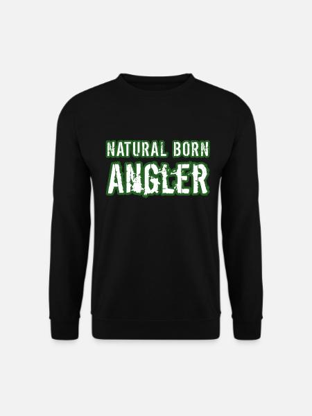 Anglershirt Natural Born - Unisex Pullover - Schwarz