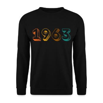 millésime 1963 - Sweat-shirt Unisexe - noir - Devant - Alina (178cm) & Michal (187cm)