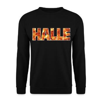 Hall - Unisex Sweatshirt - black - Front - Alina (178cm) & Michal (187cm)