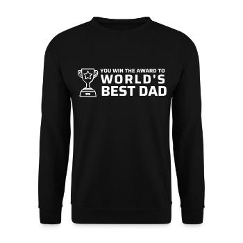 World's best dad - Unisex Sweatshirt - black - Front - Alina (178cm) & Michal (187cm)