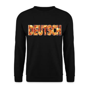 German - Unisex Sweatshirt - black - Front - Alina (178cm) & Michal (187cm)
