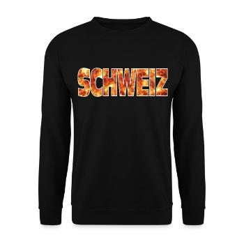 Schweiz - Unisex Pullover - Schwarz - Vorne - Alina (178cm) & Michal (187cm)