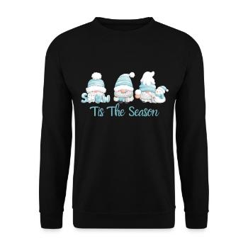 C’est la saison. Joyeux Noël - Sweat-shirt Unisexe - noir - Devant - Alina (178cm) & Michal (187cm)