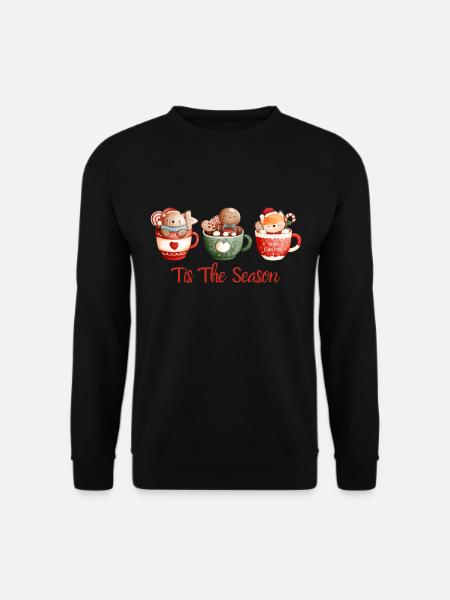 Es ist die Jahreszeit. Frohe Weihnachten - Unisex Pullover - Schwarz