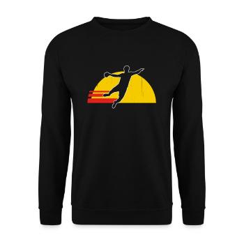 Cadeau de joueur de handball joueur de handball 2021 - Sweat-shirt Unisexe - noir - Devant - Alina (178cm) & Michal (187cm)