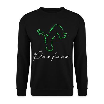 Parkour - Unisex Pullover - Schwarz - Vorne - Alina (178cm) & Michal (187cm)