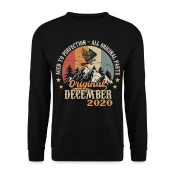 Décembre 2020 Anniversaire 2020 Légendes Décembre - Sweat-shirt Unisexe - noir - Devant - Alina (178cm) & Michal (187cm)